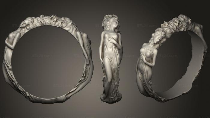 Ювелирные перстни и кольца (Женское кольцо, JVLRP_0924) 3D модель для ЧПУ станка